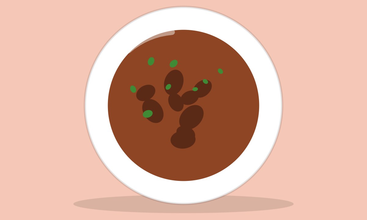 A drawing of Aloo Gosht