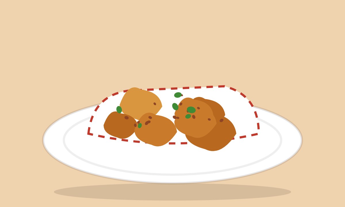 A drawing of Aloo ke Cutlets