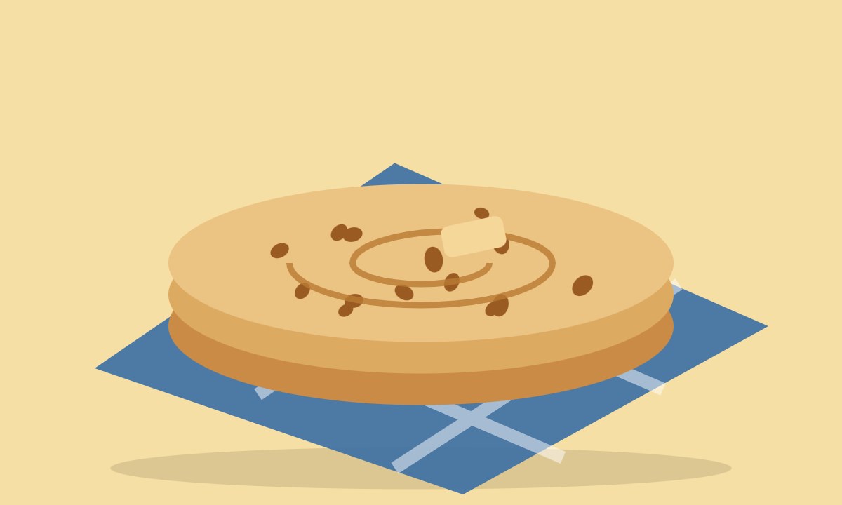 A drawing of Anda Paratha