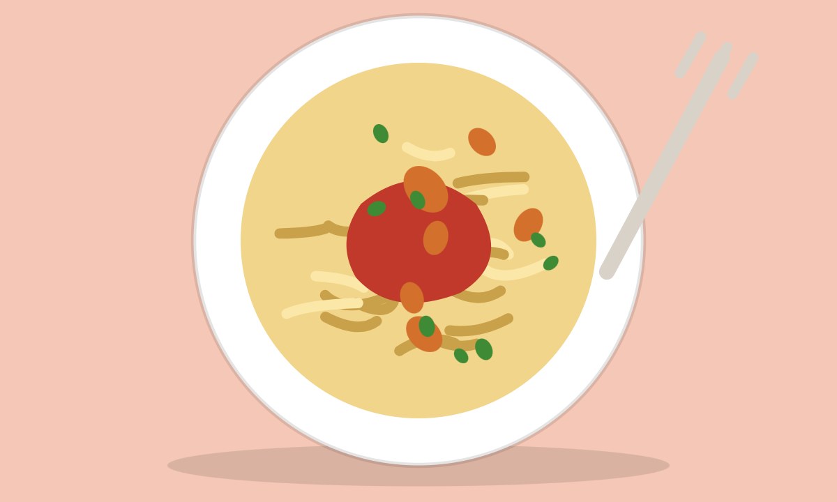 A drawing of Baked Pasta