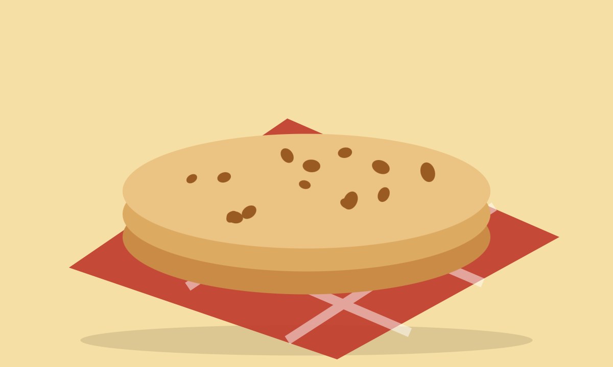 A drawing of Besan ki Roti