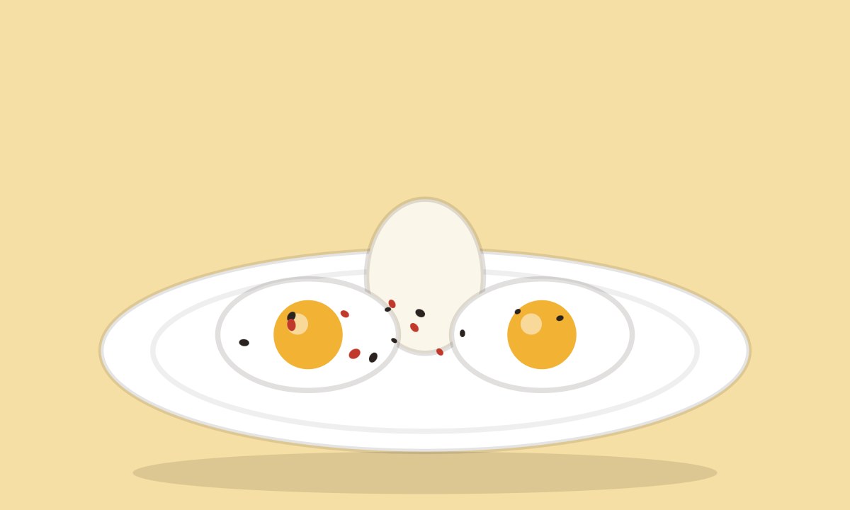 A drawing of Boiled Eggs
