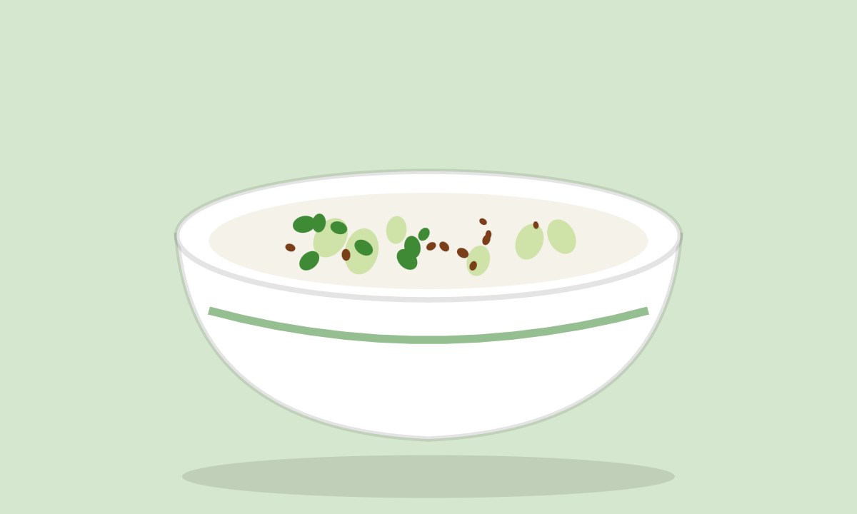 A drawing of Boondi Raita