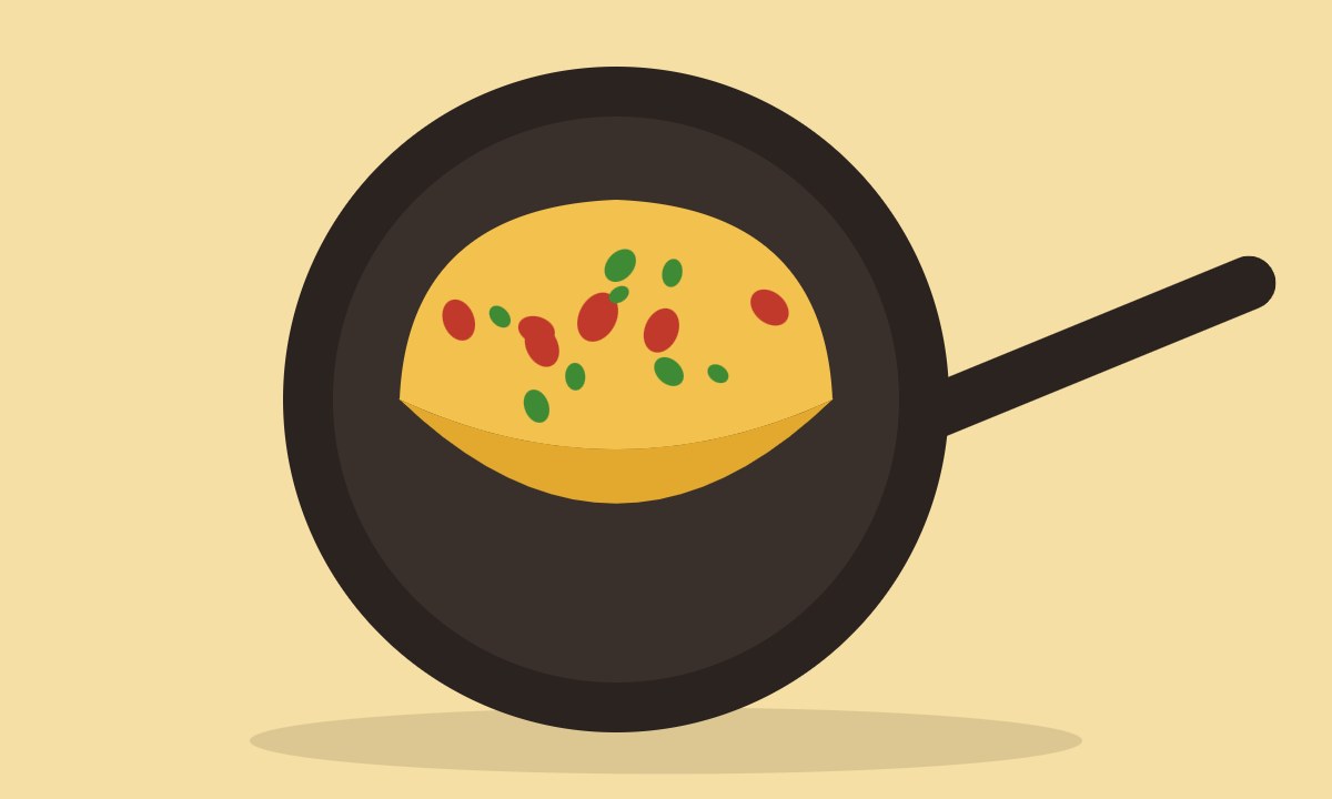 A drawing of Cheese Omelette
