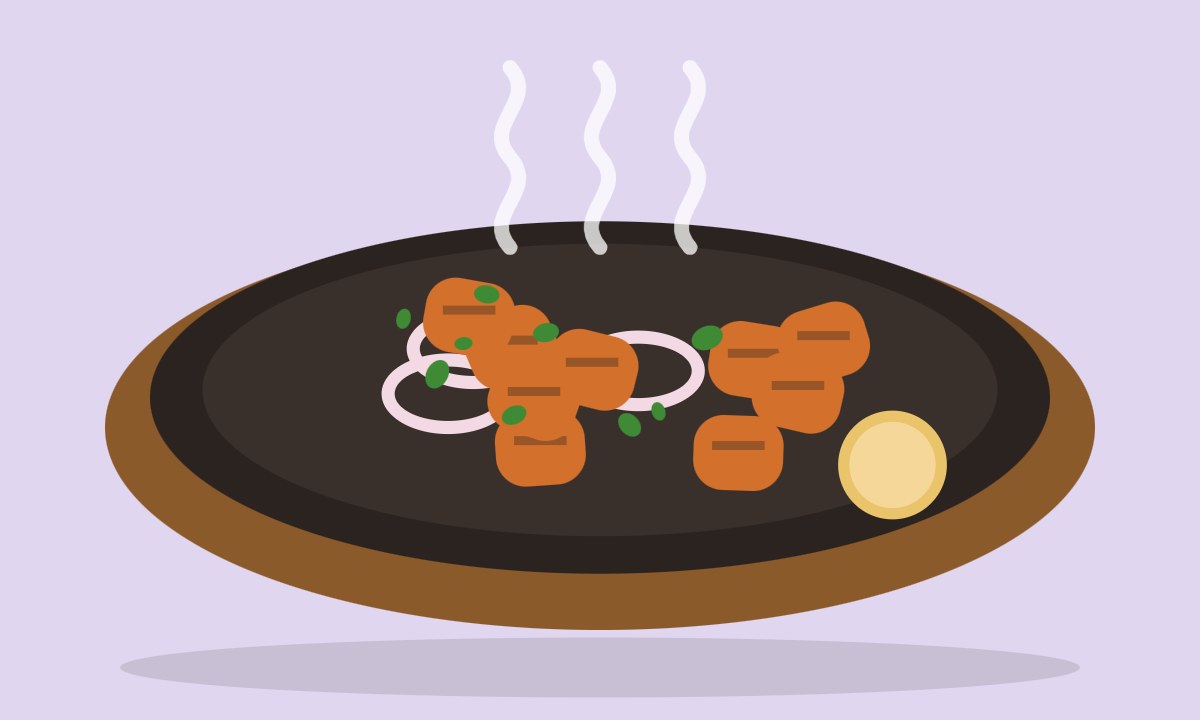 A drawing of Chicken Bihari Boti