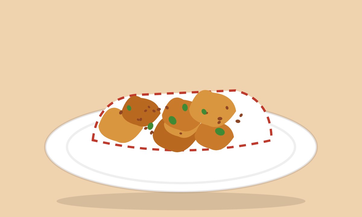 A drawing of Chicken Pakora