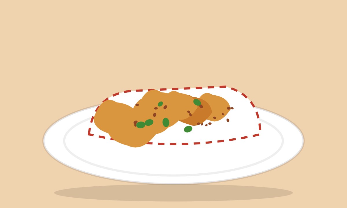 A drawing of Chicken Patties