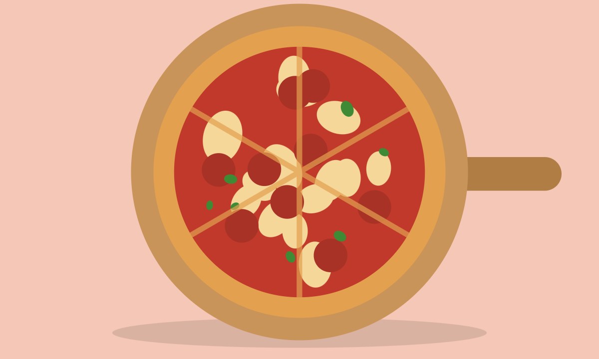 A drawing of Chicken Tikka Pizza