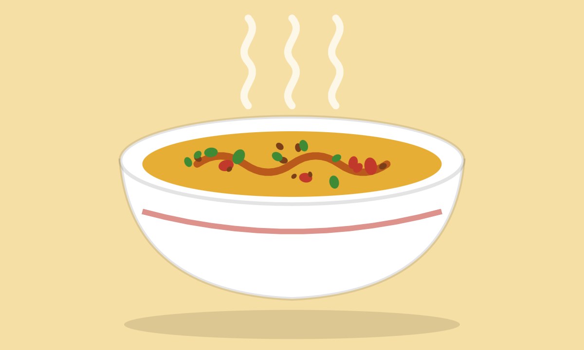 A drawing of Daal Chawal