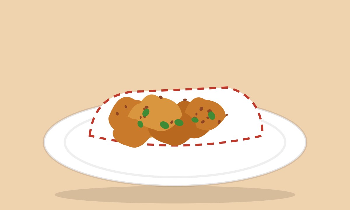 A drawing of Fish Pakora