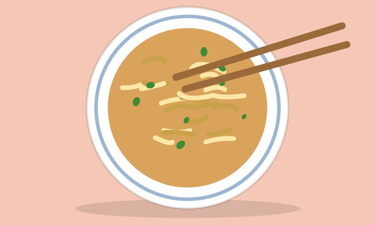 A drawing of Hakka Noodles
