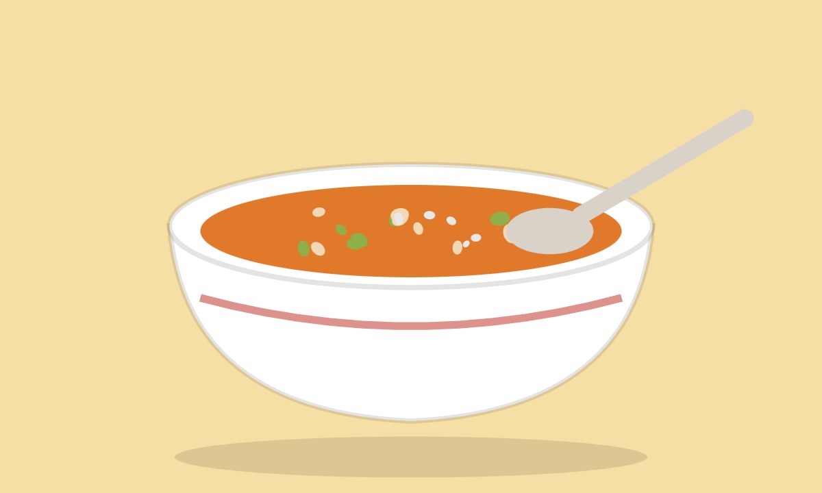 A drawing of Halwa Puri with Chana
