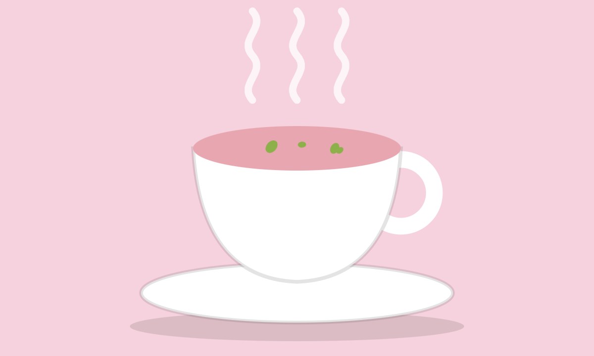A drawing of Kashmiri Chai (Pink Tea)