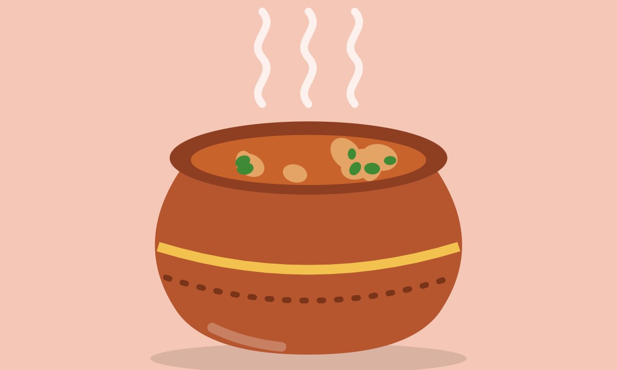 A drawing of Lauki Bhujia
