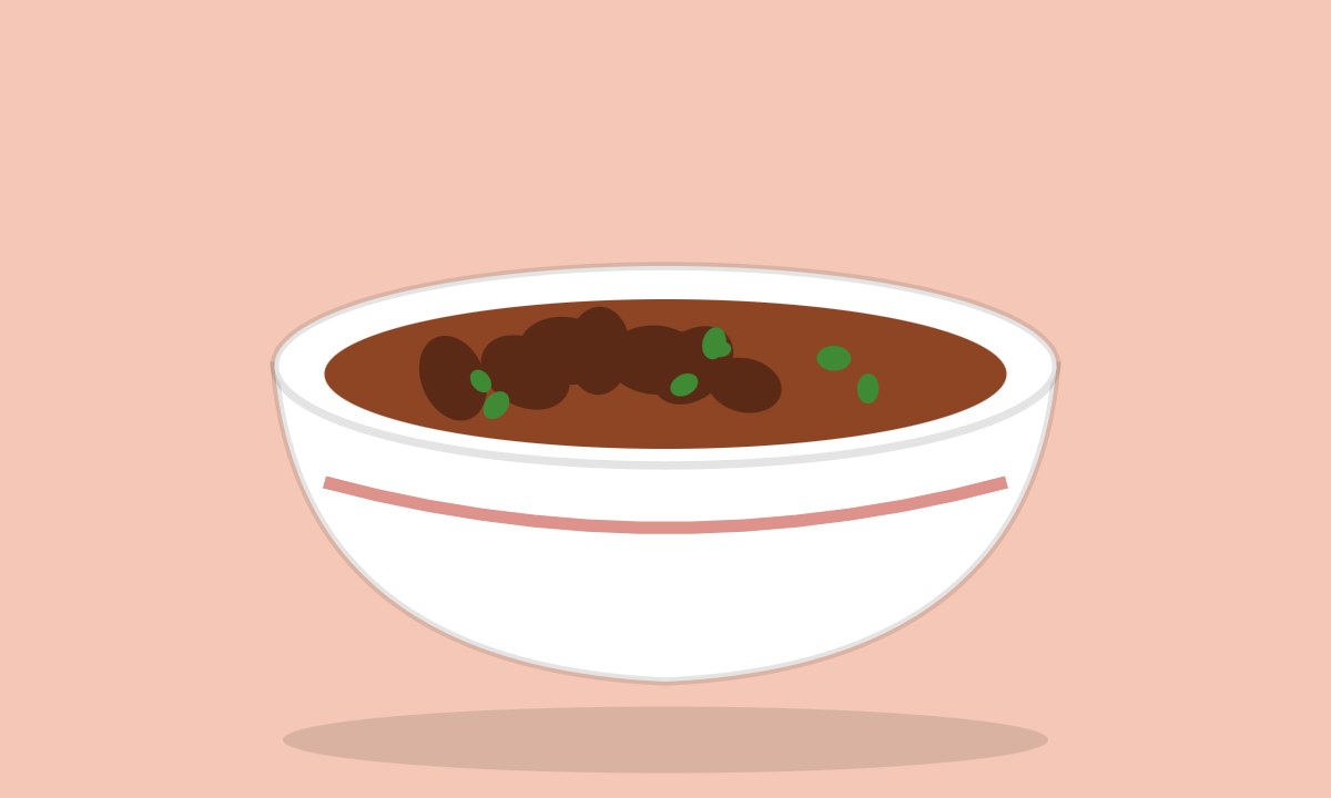 A drawing of Lauki Gosht