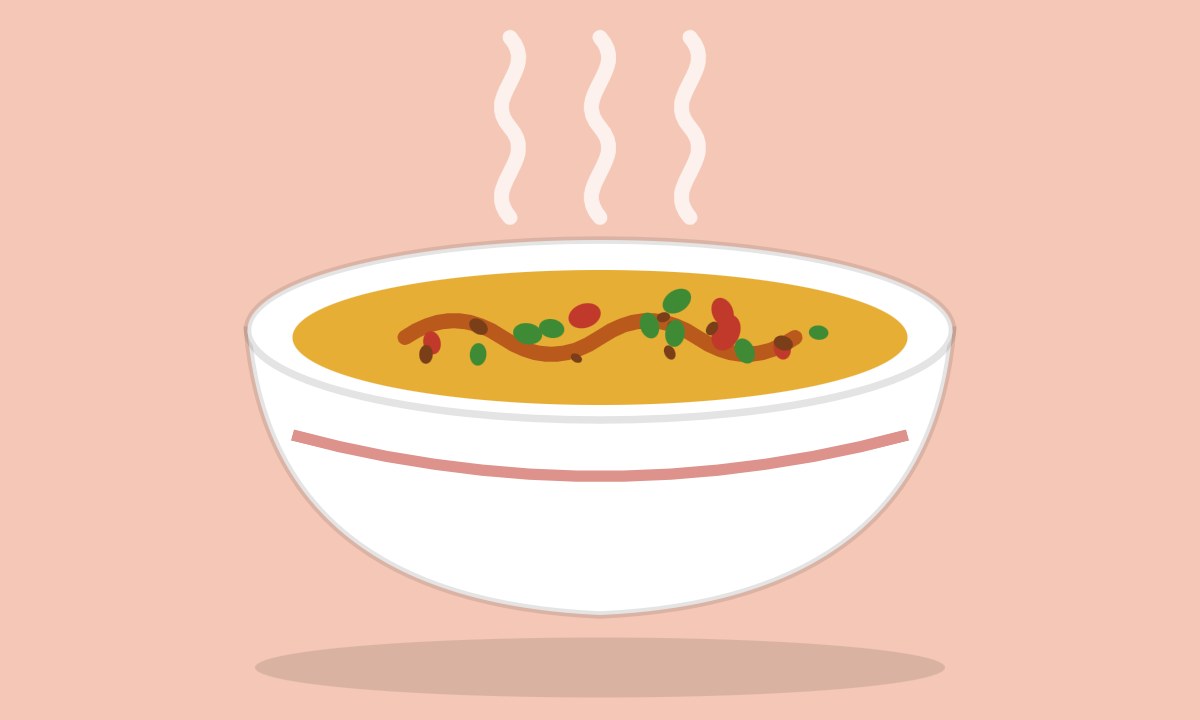 A drawing of Mash Daal Fry