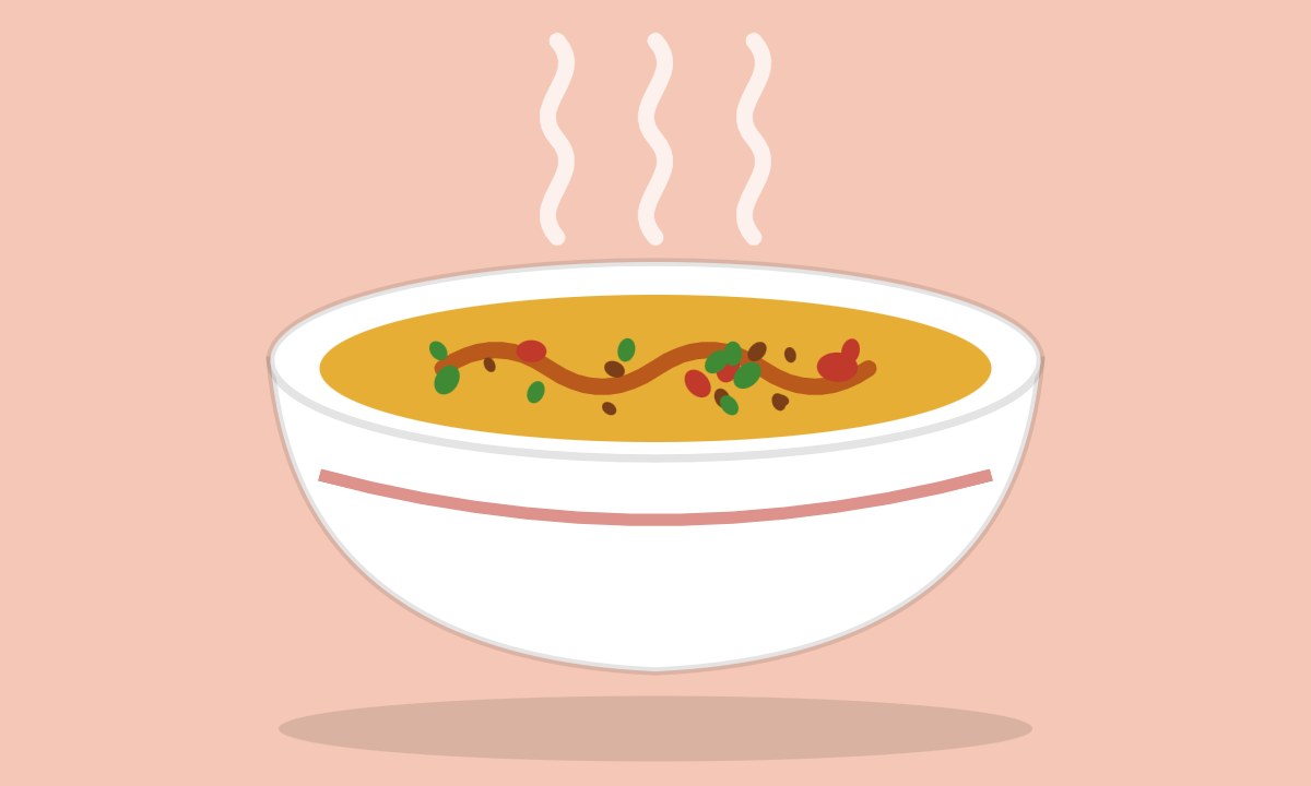 A drawing of Mash Daal Gosht