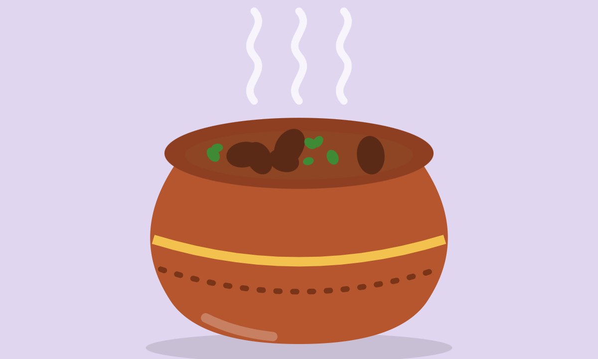 A drawing of Mutton Matka Gosht