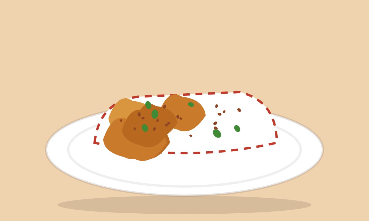 A drawing of Palak Pakora