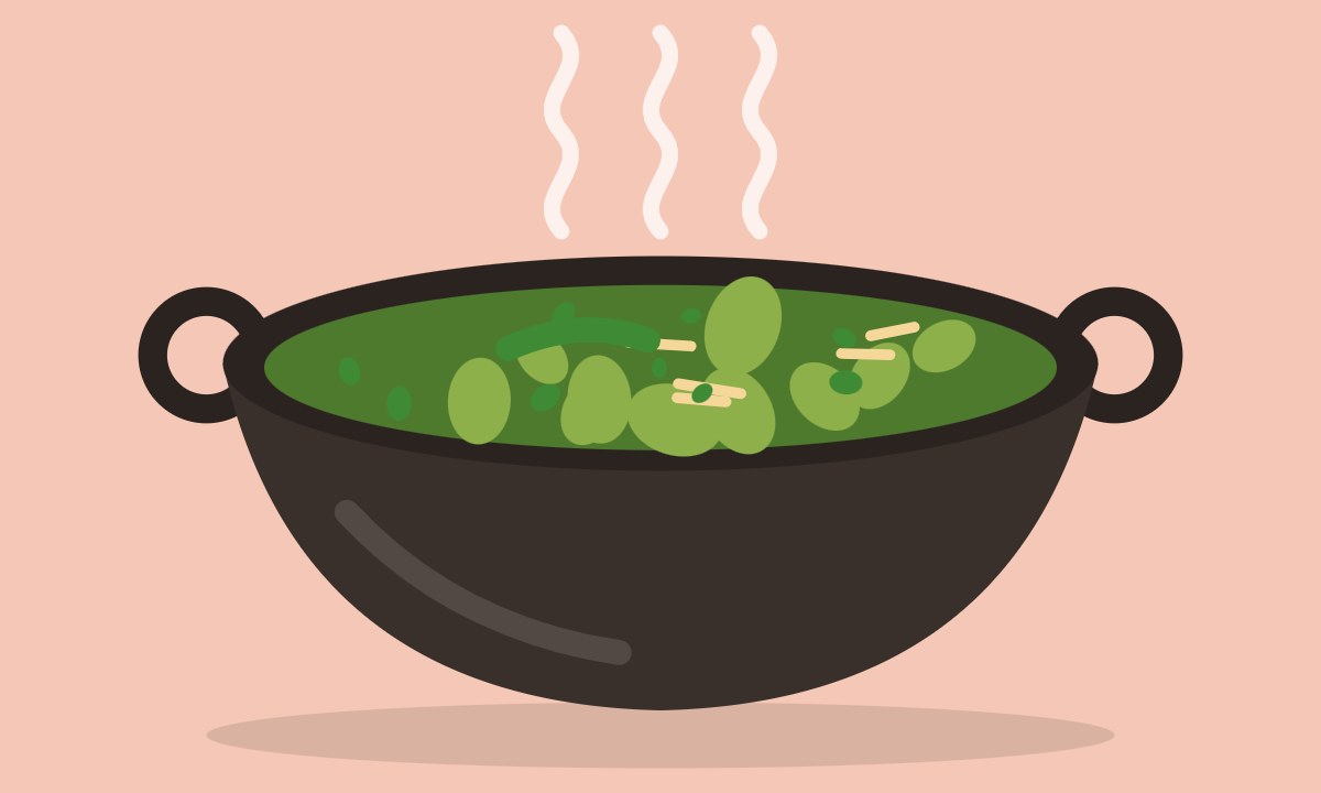 A drawing of Palak Paneer