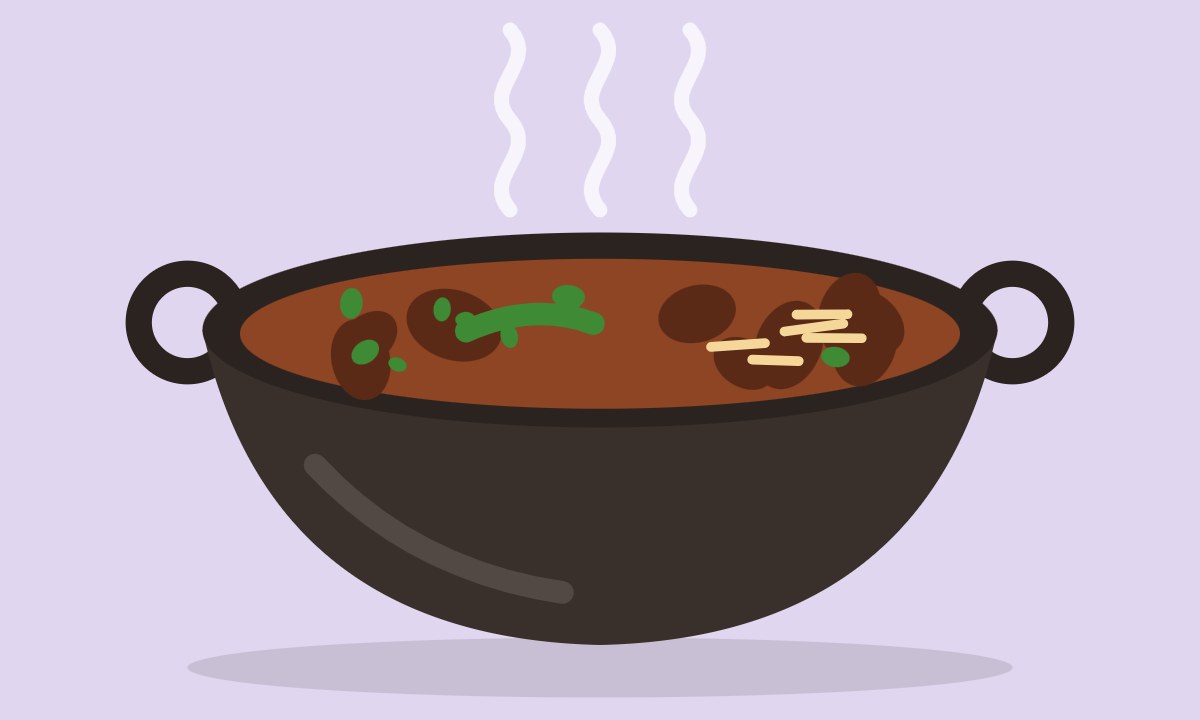 A drawing of Peshawari Mutton Karahi (Charsi)