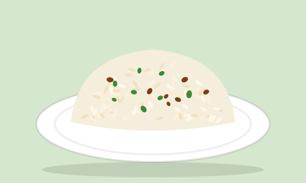 A drawing of Plain Boiled Rice
