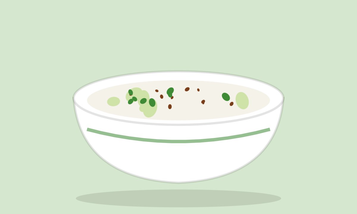 A drawing of Pudina Raita