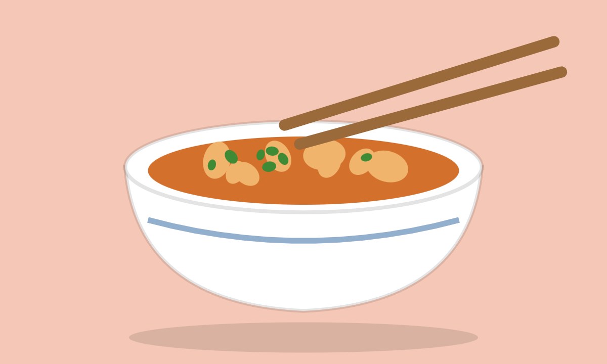 A drawing of Sweet and Sour Chicken
