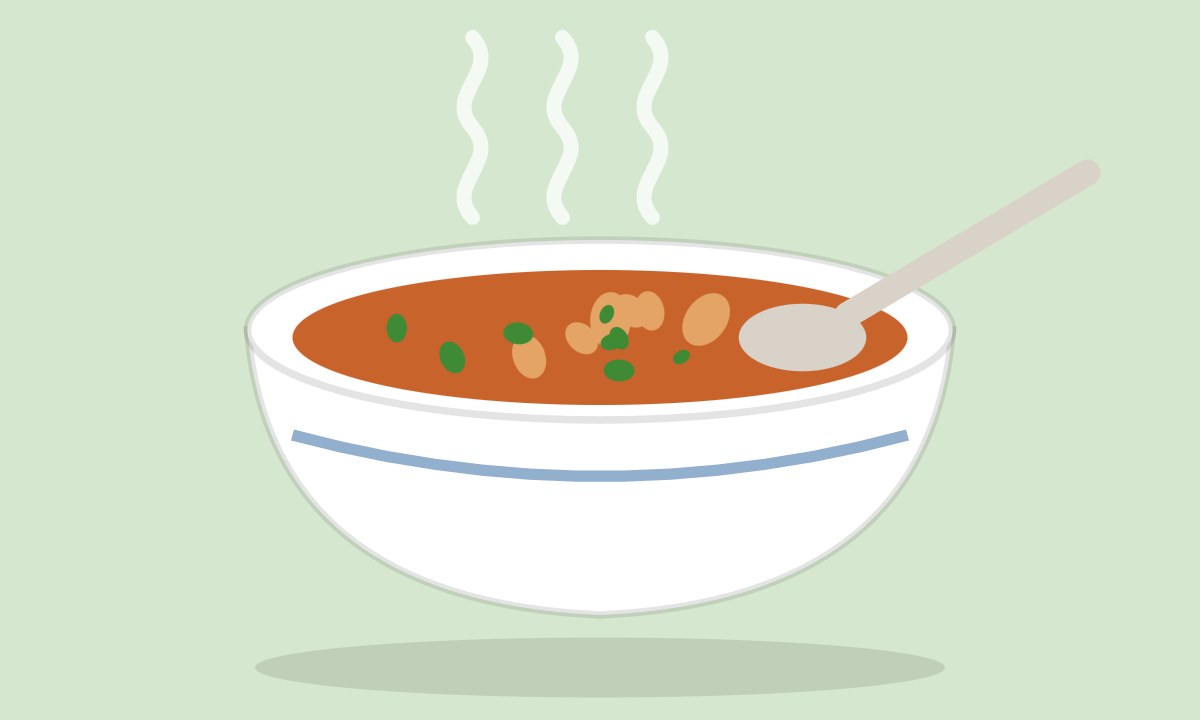 A drawing of Vegetable Soup
